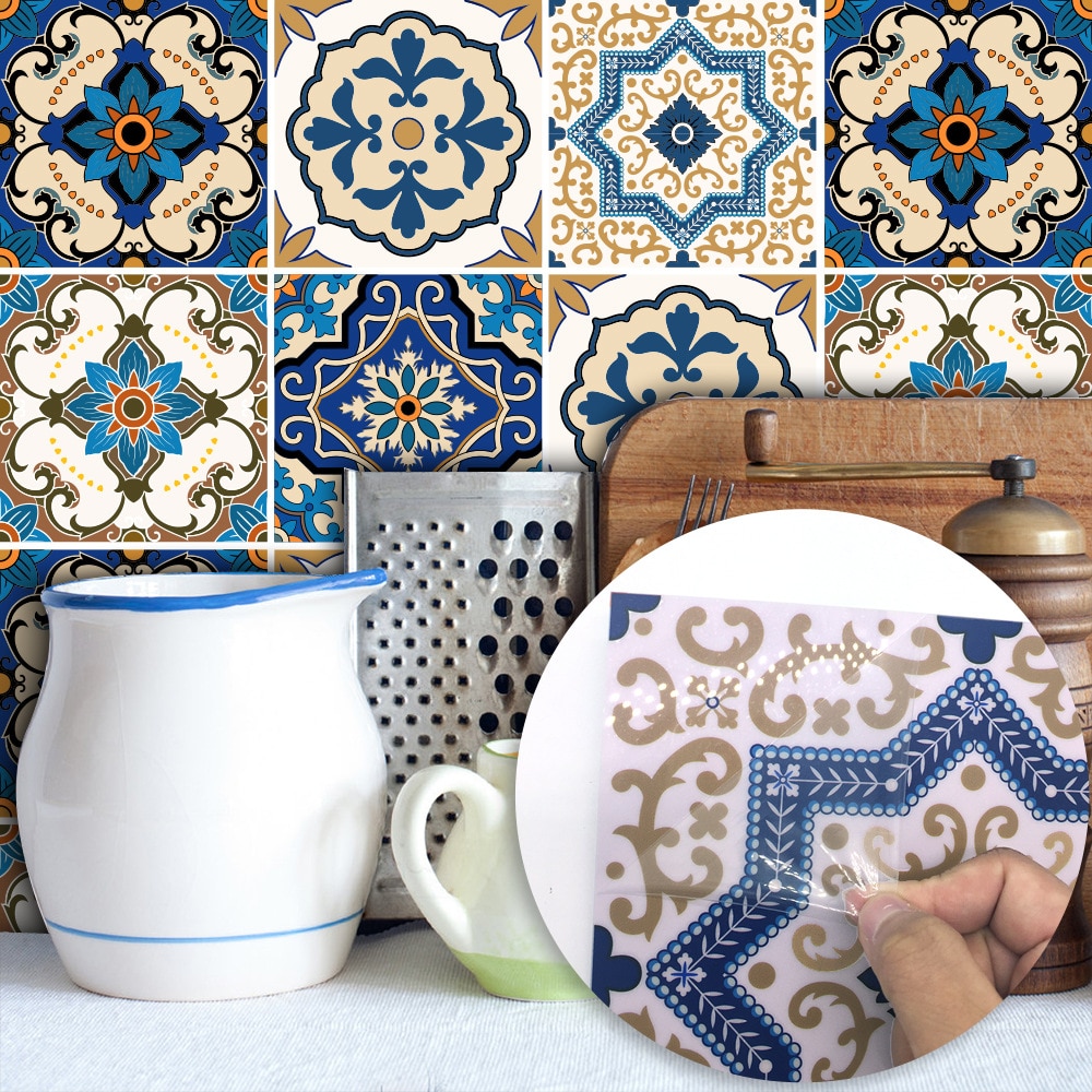 Funlife Moroccan Tile Stickers For, Moroccan Tile Backsplash White Kitchen
